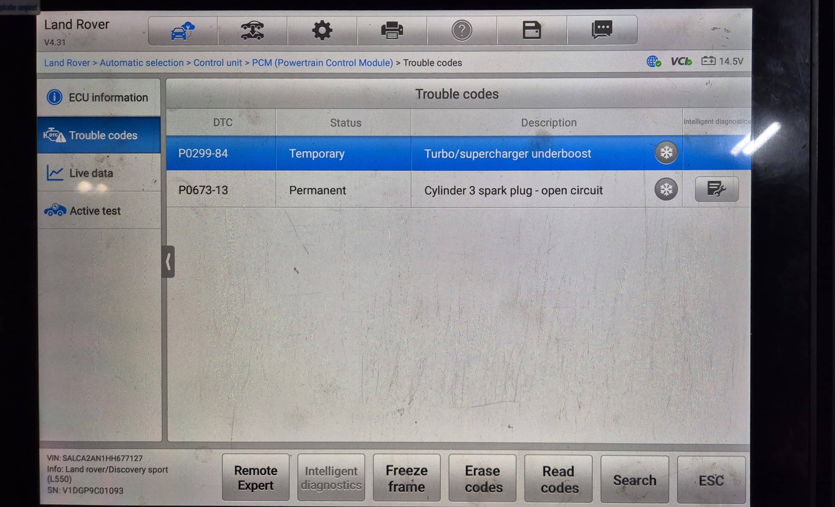 Turbo Underboost Fault