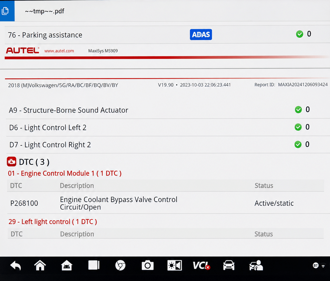 P2681 Fault Code